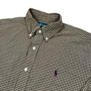 Ralph Lauren Green/White Classic Fit Long Sleeve Button Down / Men’s Large